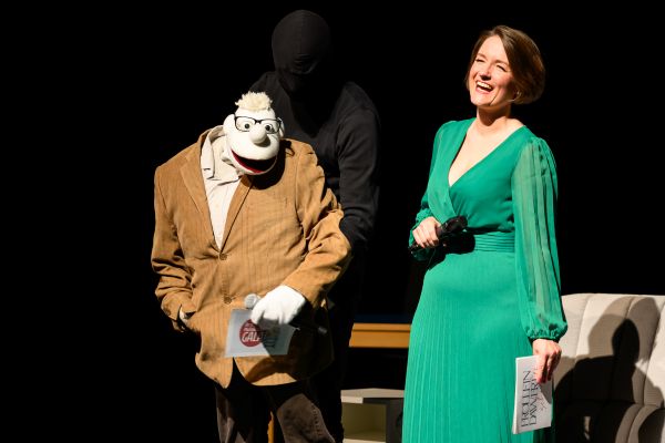 Eventmoderatorin Carina Dawert mit Werner Momsen